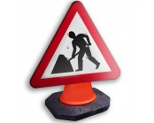 Roadworks Ahead Cone Sign 600mm